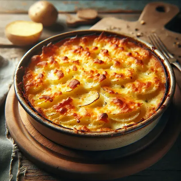 Batata Gratinada com Queijo 