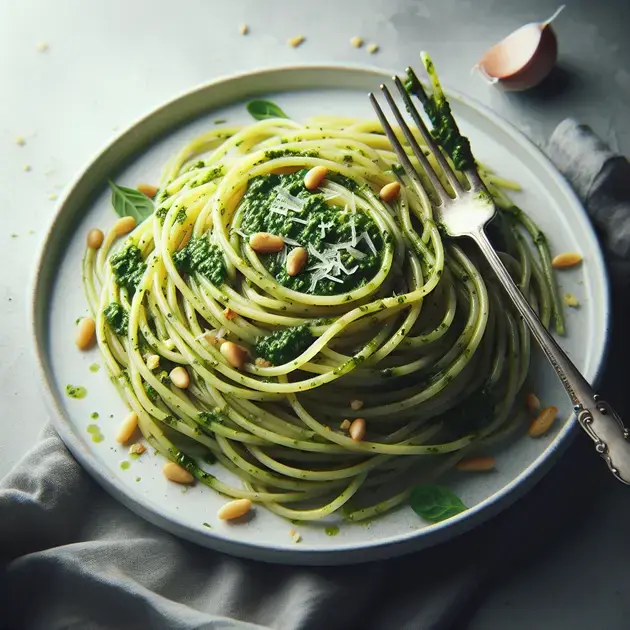 Espaguete ao Molho Pesto 