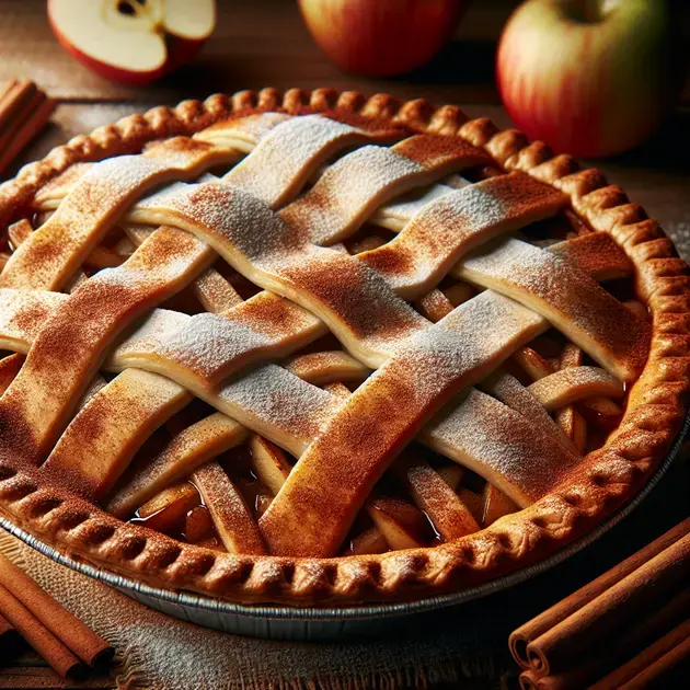 Torta de Maçã com Crosta de Canela 