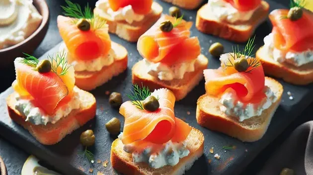 Ceia Natal: Canapés de Salmão Defumado